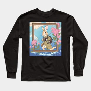 Scuba Diving Underwater with Rabbit Bunny Lover Diver Instructor Gift Long Sleeve T-Shirt